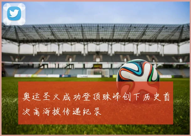奥运圣火成功登顶珠峰创下历史首次高海拔传递纪录